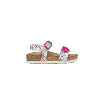 Sandali bianchi con glitter e dettagli fucsia Settenote, Scarpe Bambini, SKU k283000172, Immagine 0
